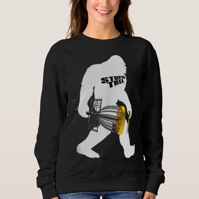 Sudadera Golf De Disco Jugando A Pie Grande Con Cita De Árb (Anverso)