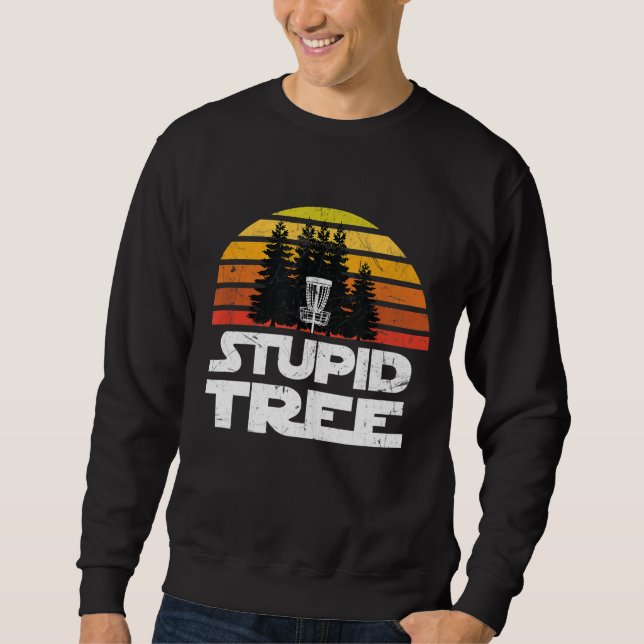 Sudadera Golf de disco para hombres Stupid Tree Frisbee Gol (Anverso)