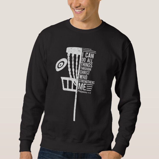 Sudadera Golf en disco cristiano puedo hacer todas las cosa (Anverso)
