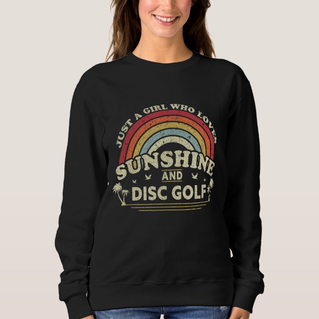 Sudadera Golf en disco. Un Chica Que Ama El Sol Y El Golf E (Anverso)