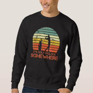 Sudadera Golf Mens Golf Player Retro Vintage Diseño Gráfico