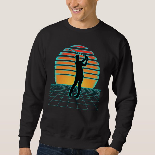 Sudadera Golf Synthwave Retrowave 70's 80 Sports Style Golf (Anverso)