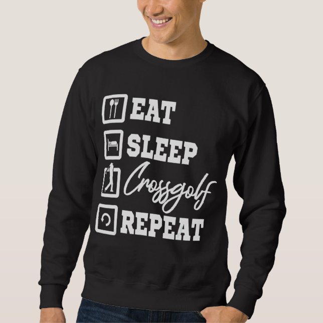 Sudadera Golf urbano Comer Sleep Crossgolf Repetir (Anverso)