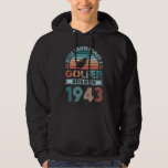 Sudadera Golfer nació en 1943 Golfing 80th Birthday Gift Da<br><div class="desc">Nunca subestimes a un Golfer nacido en 1943. Regalo de cumpleaños 80 ideal para un jugador de golf de 80 años y aficionado al golf que adora los deportes. Presencia retro para hombres,  mujeres,  tu padre en el Día del Padre.</div>