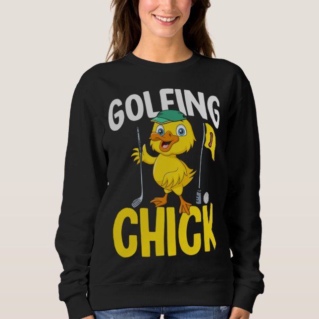 Sudadera Golfing Chick Women Cute Golfing Ladies Golf (Anverso)