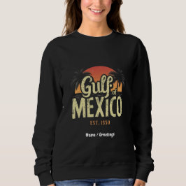 Sudadera Golfo de México oeste. Vintage Retro Beach 1550