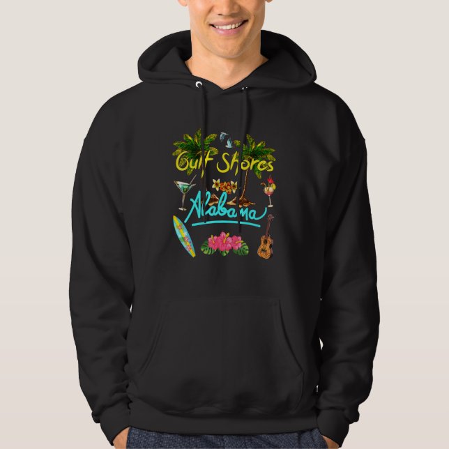 Sudadera Golfo Playa Alabama Palm Palm Sun Set Palm (Anverso)