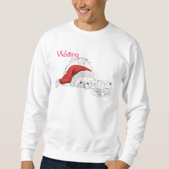 Sudadera Golosinas para perro pekinés para Santa (Anverso)