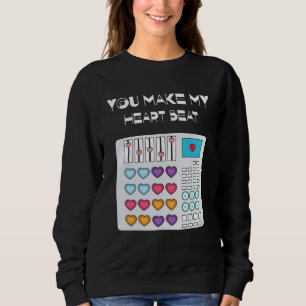 Sudadera Golpea DJ Techno Rave Corazones de Fiesta Día Feli
