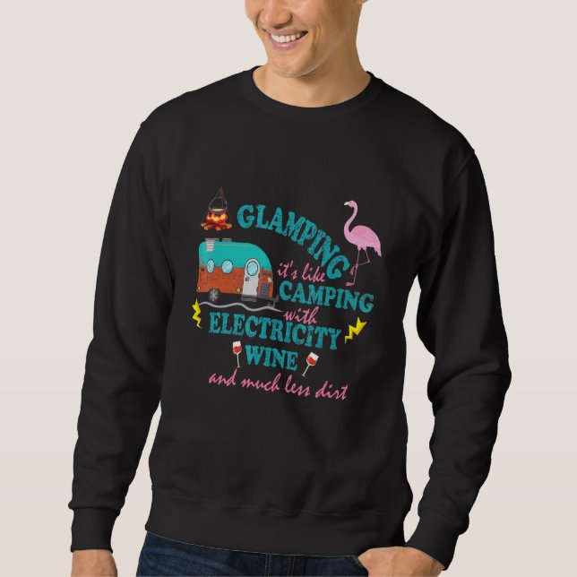 Sudadera Golpear es como acampar (Anverso)