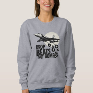 Sudadera Golpear No Bombas Combatir Vinyl Jet