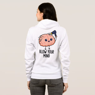 Sudadera Golpee su mente Pegatina - Cerebro con secador de 