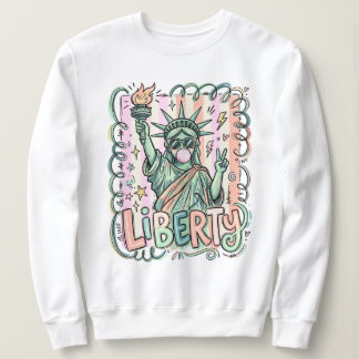 Sudadera Goma de mascar divertida de la Estatua de la Liber