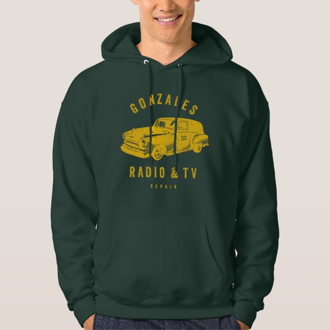Sudadera Gonzales Radio y TV Reparación Hoodie (Anverso)