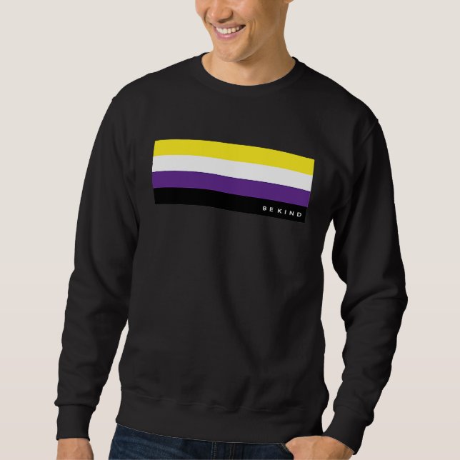 Sudadera Good & Happy Nonbinary Gay Pride Rainbow Flag LGBT (Anverso)