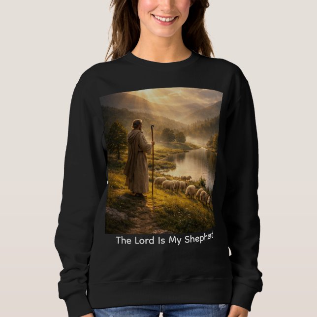 Sudadera Good Shepherd Sunset Landscape Art (Anverso)