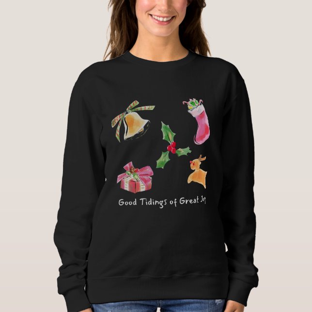 Sudadera Good Tidings of Great Joy Holiday Illustration (Anverso)