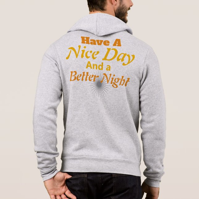 Sudadera Good Vibes All Day: Luxury Gold Text Balance Zip-U (Reverso)