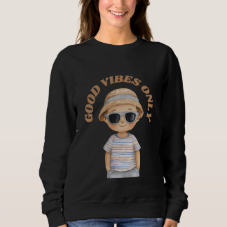 Sudadera Good Vibes Only – Cute Positive Illustration