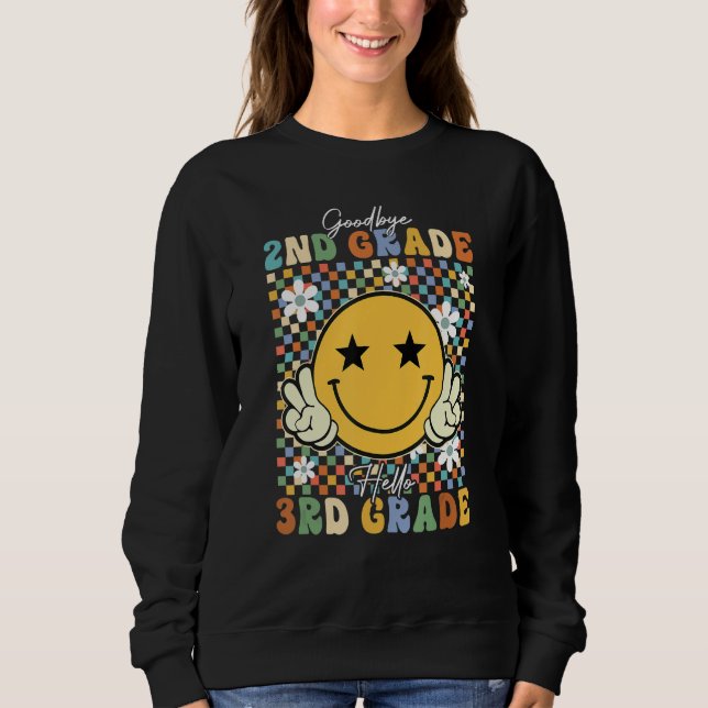 Sudadera Goodbye 2nd Grade Hello 3rd Grade Groovy Back To S (Anverso)