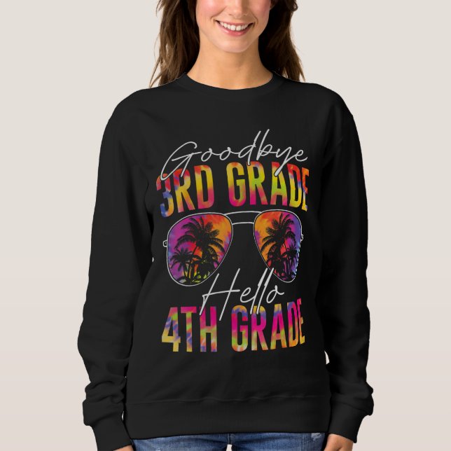 Sudadera Goodbye 3rd Grade Graduation Hello 4th Grade Tie D (Anverso)