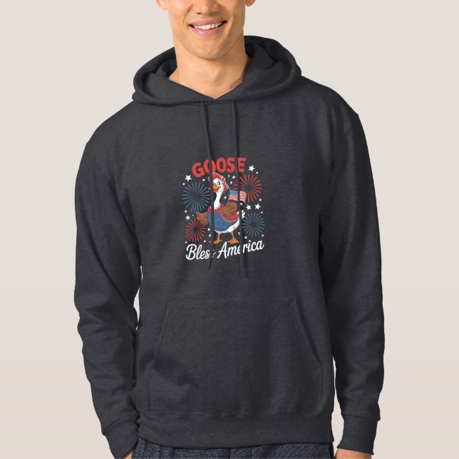 Sudadera Goose Bless America Ganó Ave 4 De Julio (Anverso)