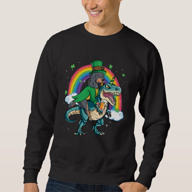Sudadera Gordon Setter Beer Dino Rex Horn Rainbow (Anverso)