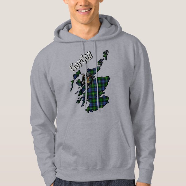 Sudadera Gordon Tartan Map & Badge Hoodie (Anverso)