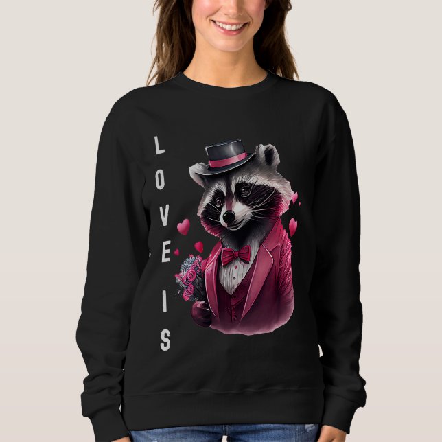 Sudadera Gorgeous Love is With Heart Animal Valentine's day (Anverso)