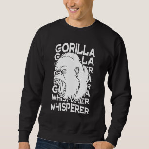Sudadera Gorila Animal Cita Mono Hábitat Espalda Plateada W