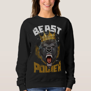 Sudadera Gorila Bebida Poder Fitness Bodybuilding Gym Worko