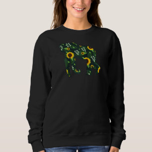 Sudadera Gorila Chica de girasol Floral Ape Animal Hawai