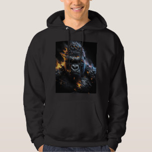 Sudadera Gorila Infierno – Arte Digital de Bestia de Lava A