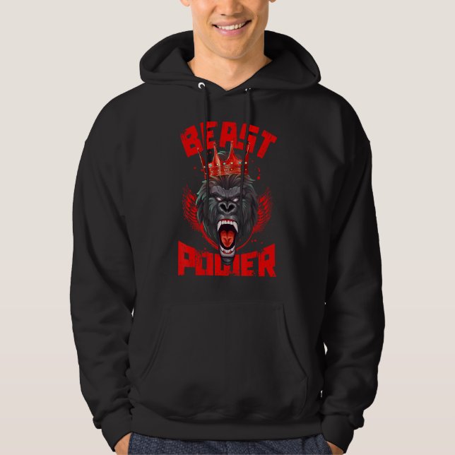 Sudadera Gorila Pelea de Motivación de Gimnasio (Anverso)