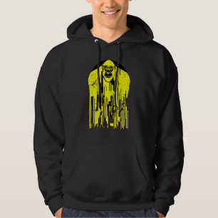 Sudadera Gorila Urbano Simio Mono Negro y Amarillo Abstract
