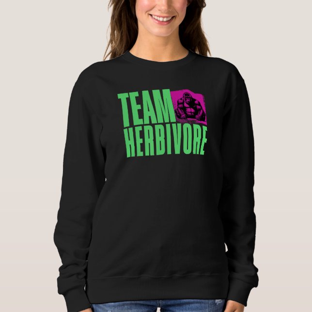 Sudadera Gorilla Green, Equipo Herbivore - Fuerza Vegan (Anverso)