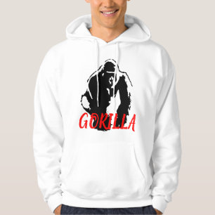 Sudadera Gorilla Pop Art Blanco Negro