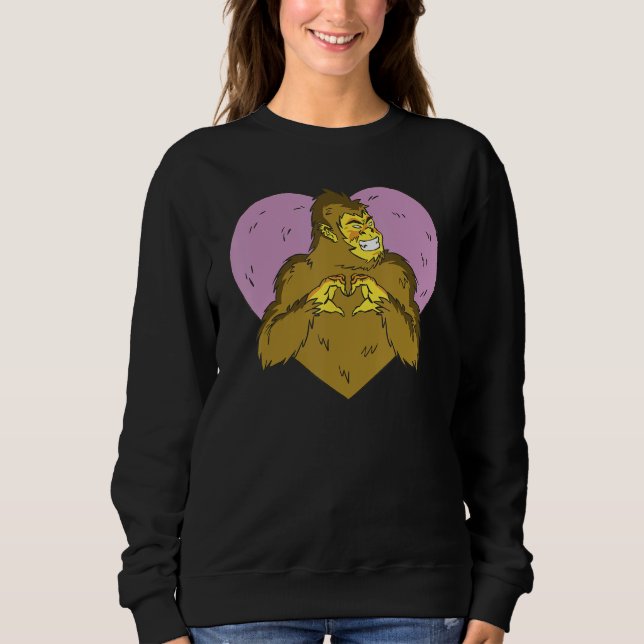Sudadera gorilla with heart graphic for men women children (Anverso)