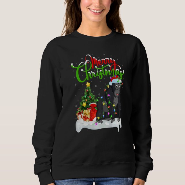Sudadera Gorilla  Xmas Decorations Santa Gorilla Christmas (Anverso)
