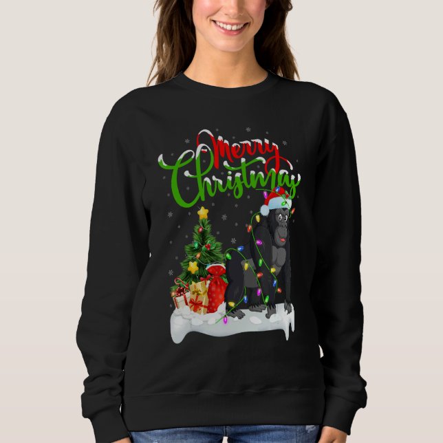 Sudadera Gorilla   Xmas Decorations Santa Gorilla Christmas (Anverso)