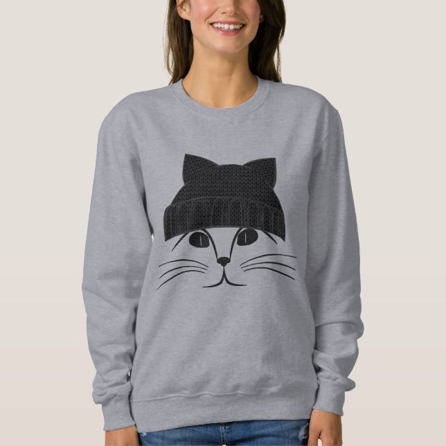 Sudadera Gorra con lana de gato (Anverso)
