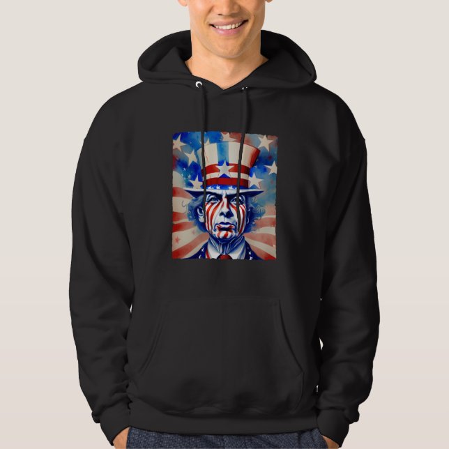 Sudadera Gorra de la bandera de EE. UU. Tío Sam Fiesta del  (Anverso)