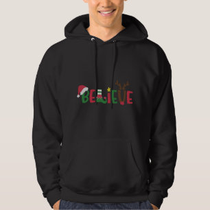 Sudadera Gorra de Papá Noel cree que los Navidades de copos