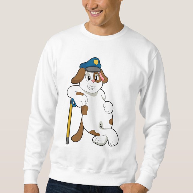 Sudadera Gorra de policía de perros (Anverso)