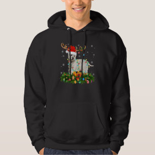 Sudadera Gorra de reno de vacaciones de Navidad Santa perro