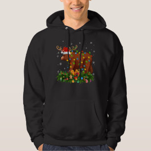Sudadera Gorra de renos navideños Santa Grizzly Bear Chris