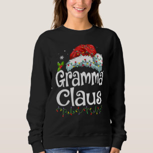 Sudadera Gorra de Santa Gramma Claus Pijama de Navidad Fami