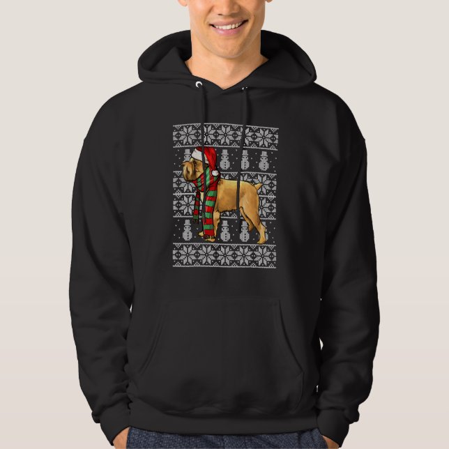 Sudadera Gorra de Santa Navidad Bruselas Griffon Navidad Fe (Anverso)