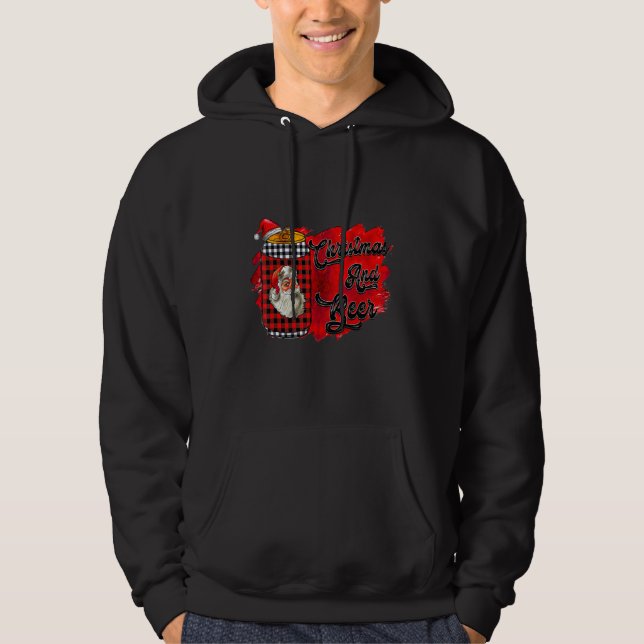 Sudadera Gorra de Santa Navidad y Cerveza (Anverso)