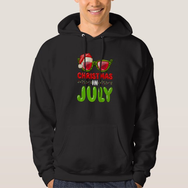 Sudadera Gorra de Santa Sandía Gafas de sol Navidad en juli (Anverso)